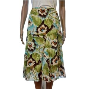 RQT Floral A-line Flared Skirt